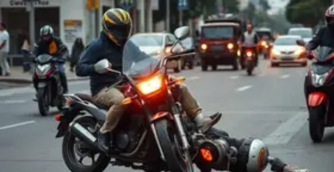motociclista ferido